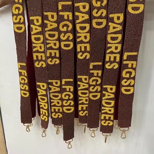 Correa de Bolso Personalizable Hecha a Mano con Cuentas de Vidrio Bordadas y Lentejuelas - CRYSTAL CRAFT Modelo 2064 para Bolsos de Mujer - Product Image 4