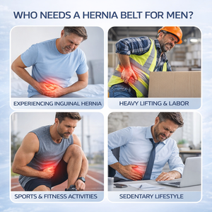 Penyangga Hernia Inguinalis Kelas Medis untuk Pria, Sabuk Hernia yang Dapat Disesuaikan dan Bernapas dengan 2 Bantalan Kompresi yang Dapat Dilepas - Product Image 5
