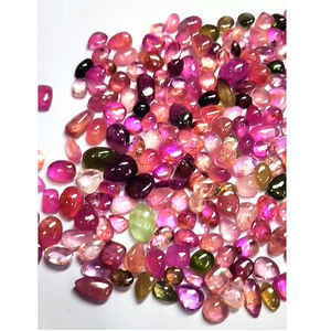 พลอยทัวร์มาลีนธรรมชาติหลากสีขนาด7มม. ถึง12มม. 182ชิ้นทรงลูกแพร์ทรงกลม Cabochon 292 CTS - Product Image 3