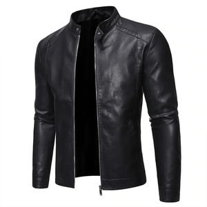 Veste en cuir véritable de vachette sur mesure pour homme, style motard, nouvelle collection printemps-automne. - Product Image 1