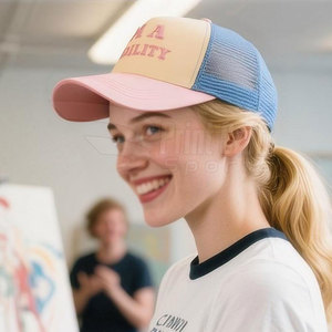 Venta al por mayor bajo MOQ adulto bordado camionero sombrero personalizado Color sólido bordado camionero sombrero - Product Image 4