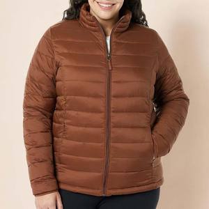 <b>Women</b> Printed Knitted Puffer Jacket Lightweight Breathable Quilted Zip Autumn Winter Coat Warm Packable Custom Color Logo Design - Product Image 2