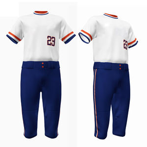 Pull Maillot de baseball à col rond avec pantalon long Fabricant d'uniformes de baseball personnalisés au Pakistan - Product Image 1