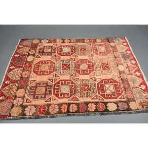 Alfombra clásica de lana rojo Beige 4,6X6,4 pies estilo Kilim área grande alfombras rectangulares turcas respaldo de látex para pasillo 10mm de espesor - Product Image 3