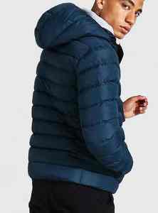 Veste d'hiver coupe-vent à capuche en toile de haute qualité personnalisée pour hommes, idéale pour garder au chaud en extérieur - Product Image 6