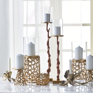 Sculpture bougie en métal antique pièce décorative unique pièce maîtresse romantique pour décor de table de salon chambre à coucher - Product Image 6