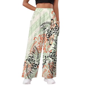 กางเกงเอวยางยืดสำหรับผู้หญิงกางเกงเอวกว้างพิมพ์ลายกางเกงลำลองทรงหลวมเข้ารูปกางเกงขายาวดีไซน์แฟชั่นใหม่กางเกงเซ็กซี่วินเทจสำหรับฤดูใบไม้ผลิ - Product Image 3