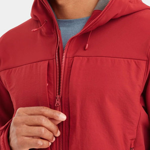 Custom Logo Outdoor Winter Windbreaker Softshell <b>Men</b> Staff Uniform Windproof Softshell <b>Jacket</b> Full Zip With Hood - Product Image 3