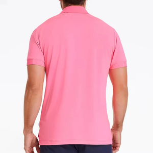 Bajo MOQ Cómodos y elegantes polos para hombres Polos de algodón ajustados de color sólido de alta calidad - Product Image 6