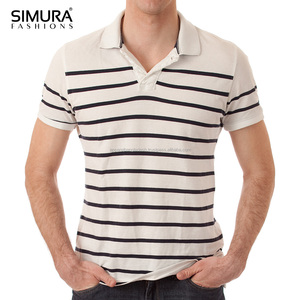 Chemise à col pour homme, style piqué, 100% coton, à rayures, à manches courtes, personnalisable, séchage rapide, prix de gros, OEM - Product Image 5