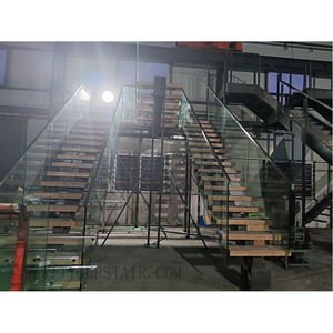 ส่งแบบจำลองบันไดโครงเหล็กเดี่ยวพร้อมราวสแตนเลส สไตล์อเมริกัน <span class=keywords><strong>บันได</strong></span>ไม้โอ๊คขาว สอบถามราคาด่วน แจ้งขนาดของคุณ - Product Image 5