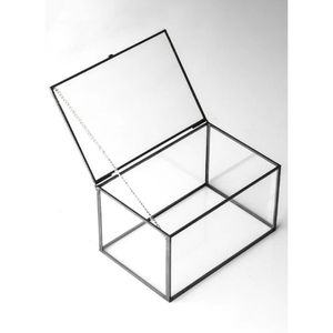 Caja de Joyería Geométrica Antigua, Caja Hexagonal de Exhibición de Collares y Anillos, Caja de Terrario de Latón y Vidrio para Exhibir Joyas - Product Image 4