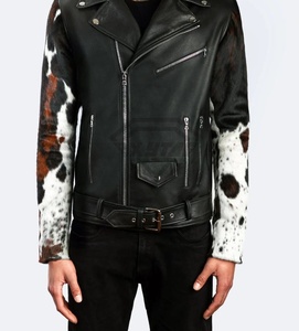 2025 Top vendeur Original veste de moto en cuir pour hommes lourd col montant hiver Design meilleure vente Style haute rue - Product Image 3