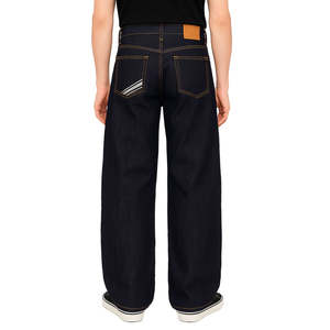 Fabricant de denim, streetwear, jean unisexe vintage, lavage noir, ample, jambe large, surdimensionné, pantalon en denim pour homme - Product Image 3