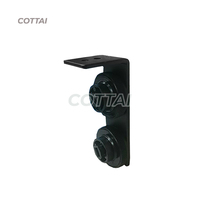 Soporte de extremo de resorte de acero negro para persiana enrollable, tipo lado a lado, para componentes de resorte de 28/32 mm