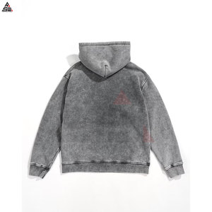 Ensemble sweat-shirt et pantalon de survêtement pour homme avec logo personnalisé, style streetwear, patchs déchirés, strass, 100% coton, teinture unie, service OEM - Product Image 2