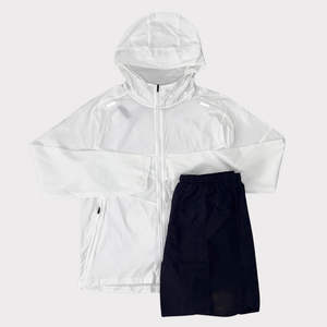 Conjunto Deportivo de Dos Piezas con Chaqueta Cortavientos Informal y Pantalones Cortos, Estilo Urbano, Tallas Grandes para Hombre, Fabricante Personalizado - Product Image 3