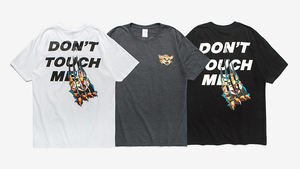 OEM ODM เสื้อยืดผ้าฝ้ายสำหรับผู้ชายขนาดพลัสไซส์ผ้าเจอร์ซีย์สีดำพิมพ์ลายโลโก้พื้นคอกลมแบบเรียบดีไซน์สะพายไหล่ออกแบบได้ตามต้องการ - Product Image 5