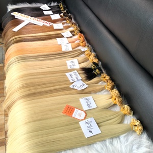 ต่อผมแท้คุณภาพสูงแบบเคราติน ปลายแบน ขายส่ง ผมสองชั้น 100% ผมเวียดนามดิบ ไม่ผ่านการแปรรูป - Product Image 1