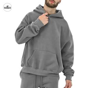 Wholesales Hoodies <b>Dark</b> <b>Grey</b> High Quality Various Colored Thermal Cotton <b>Hoodie</b> Streetwear Oversized Heavyweight Hoodies - Product Image 1