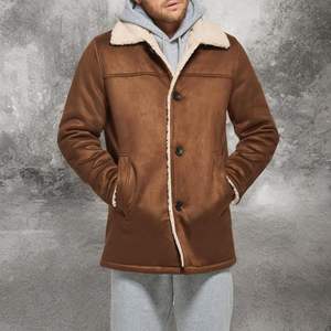 <b>jacket</b> Winter <b>sheepskin</b> <b>jacket</b> for <b>men</b> 100% Polyester Button closure 3 button closure collar finish <b>jacket</b> - Product Image 1