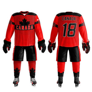 Uniforme de hockey sobre hielo con el nombre del jugador bordado - Product Image 1