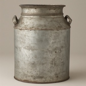 กระป๋องใส่นมกัลวานิสสไตล์วินเทจพร้อมพื้นผิวที่ทำด้วยมือเหมาะสำหรับบ้านห้องครัวกลางแจ้งสวนและพื้นที่คาเฟ่ - Product Image 4