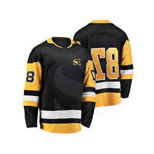 Vente en gros Personnalisé 100% Polyester Grande Taille Maillot de Hockey sur Glace Respirant avec Conceptions de Sublimation Caractéristiques Service OEM - Product Image 1