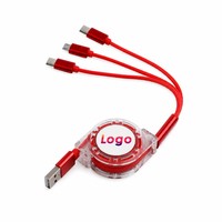 Kabel Data Pengisian Cepat 3-in-1 Bersertifikasi CE FCC 65W PD Mecha, Kabel Universal Berbahan Zinc Alloy dan Jalinan untuk Laptop dan Smartphone