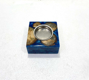 Premium Eco-Friendly Religious Epoxy Resin Wood Inlay <b>Incense</b> Burner Crystal Detailing Mirror Polish for Stylish Modern Home - Product Image 3