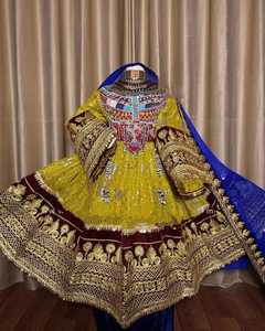 ชุดเดรสปักลายสไตล์วินเทจโมเดิร์นแบบอัฟกานิสถานสำหรับผู้หญิง ความยาวระดับเข่า ทรงเอไลน์ ผ้าโพลีเอสเตอร์ 100% คุณภาพสูง ขายส่ง สินค้ามาใหม่ล่าสุด - Product Image 2