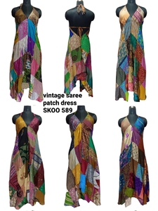 Vestido Largo sin Mangas de Rayón Estilo Boho Vintage, Ecológico, Transpirable, Lavable, Moderno y a la Moda para Mujer - Product Image 2