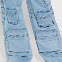 Jean long femme taille basse skinny streetwear en denim, respirant, séchage rapide, grande taille, écologique, délavé, avec logo personnalisé OEM