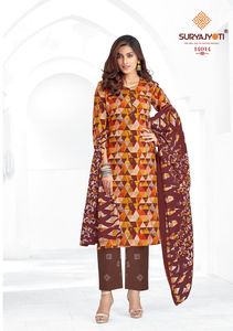 Vêtements ethniques indiens best-seller fantaisie Tendance Dernier créateur traditionnel indien Pantalon Kurti en coton avec Dupatta à vendre - Product Image 2