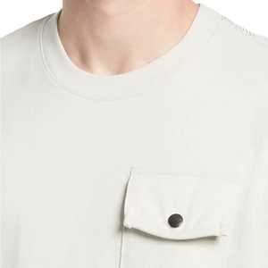 Blanco Magliette Streetwear Camiseta para hombre de gran tamaño cuello redondo manga corta suelta ajuste algodón Casual moda básica camiseta - Product Image 2