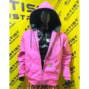 เสื้อแจ็กเก็ตผ้าแคนวาสมีฮู้ดแบบวินเทจสำหรับผู้ชายเสื้อแจ็กเก็ตผ้ายีนส์ผ้ายีนส์มีซิปสีซีด - Product Image 6