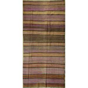 Un kilim Sanandaj vintage authentique, noué à la main, unique en son genre, 8'6 x 3'7 - Product Image 1
