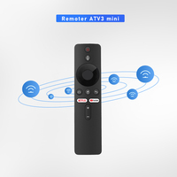 Remote Kontrol Suara BT5.0 ATV3 Mini dengan Kode Bergulir 4 Tombol Jangkauan 10m untuk Kotak TV Q3/Q5/Q10/Lemon - Logo Kustom OEM