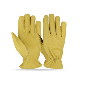 Gants de travail en cuir de vachette résistant et robuste, blancs avec logo personnalisé, résistants à la chaleur, 10 pouces - Product Image 2
