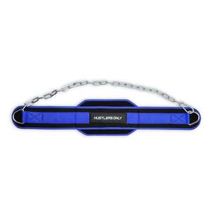 Ceinture de soutien lombaire robuste Hustlers Only Blue Dip avec chaîne en acier pour l'haltérophilie et le powerlifting - Bleu - Product Image 2