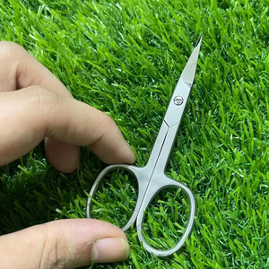 Cortador de uñas curvo de acero inoxidable y recortador de cejas, tijeras pequeñas, herramientas profesionales de manicura y pedicura - Product Image 1