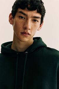 Sweat à capuche pour homme vert forêt à manches longues avec poche kangourou et cordon de serrage coupe ample et décontractée sweat doublé en jersey de coton mélangé hiver - Product Image 5