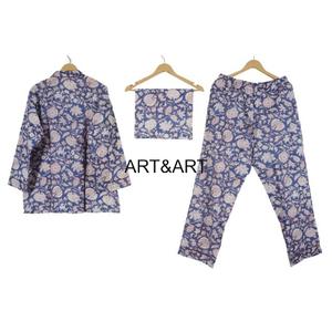 Nueva Colección de Pijamas de Algodón 100% para Mujer, Manga Larga, Cuello en V, Conjunto de Pijama para Dormir, Ideal para la Playa y Vacaciones - Product Image 4