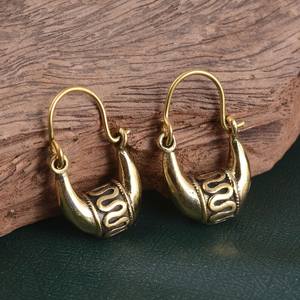 Boucles d'oreilles Bali Hoop Petites boucles d'oreilles ethniques pour femmes boucles d'oreilles mode - Product Image 2