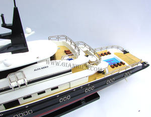 Gia Nhien Fabricant Approuvé Conception Personnalisée Basse quantité minimale de commande EN BOIS Alfa Nero-BLANCHE PERLE PEINTE-BATEAU DE VITESSE EN BOIS - Product Image 3