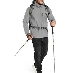 Veste de randonnée en neige de haute qualité avec logo personnalisé, fermeture éclair pour hommes, coupe-vent imperméable durable, activités de plein air d'hiver - Product Image 4