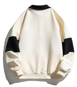 Custom Stand Collar Hombres Oversized Heavyweight 350gsm Sudadera Unisex Oversized Custom Logo Sudadera bordada - Product Image 5