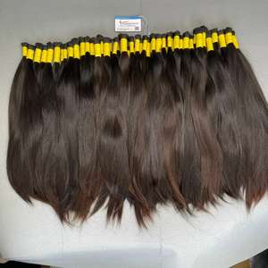 Cabello vietnamita de bebé donante único de la más alta calidad, precio al por mayor, extensión a granel recta Natural, listo para enviar, trama genius - Product Image 1