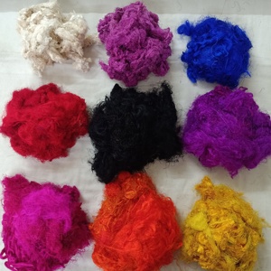 เส้นใยไหมส่าหรีย้อมสีแบบกำหนดเองในหลากหลายสีทำจากขยะผ้าไหมรีไซเคิลเหมาะสำหรับสิ่งทอและเครื่องทอ - Product Image 4