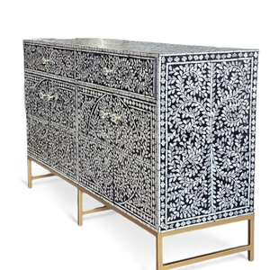 Mueble de Almacenamiento Artesanal con Incrustaciones de Nácar Premium para Espacios de Estar - Product Image 2